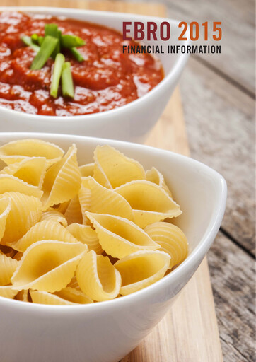 Miniature Ebro Foods
 Bilan financier 2015