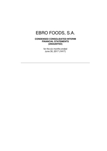 Thumbnail Ebro Foods
 Financial Statement 2017-h1