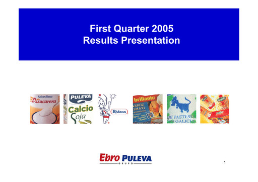 Thumbnail Ebro Foods
 Quarterly Report 2005-q1
