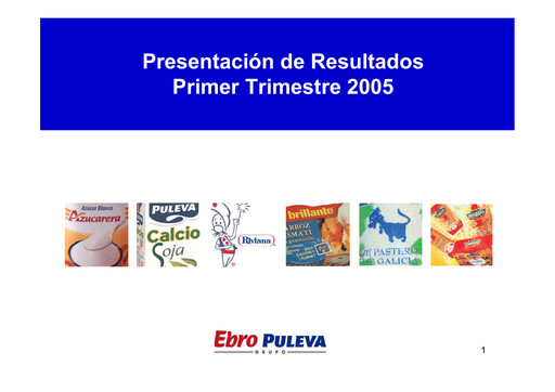 Thumbnail Ebro Foods
 Quarterly Report 2005-q1