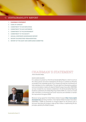 Miniature Ebro Foods
 Rapport de durabilité 2008