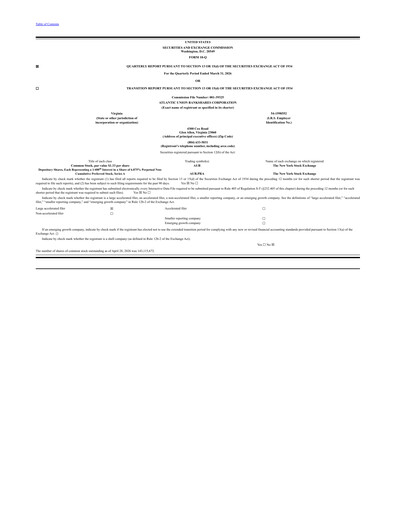 Miniature Atlantic Union Bankshares Rapport trimestriel 2026-q1