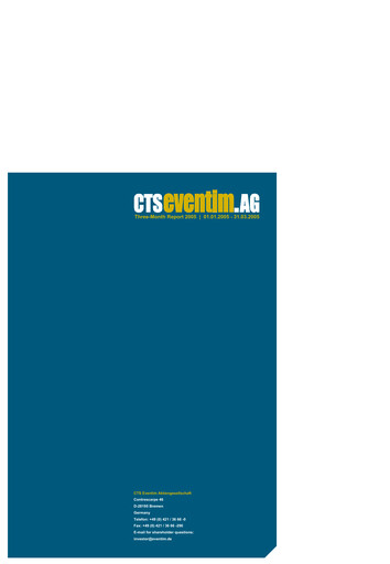 Thumbnail CTS Eventim
 Quarterly Report 2005-q1