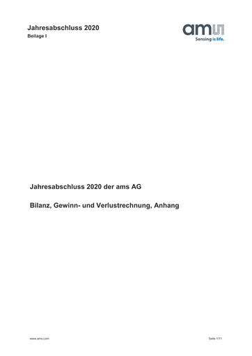 Thumbnail AMS-Osram
 Financial Statement 2020