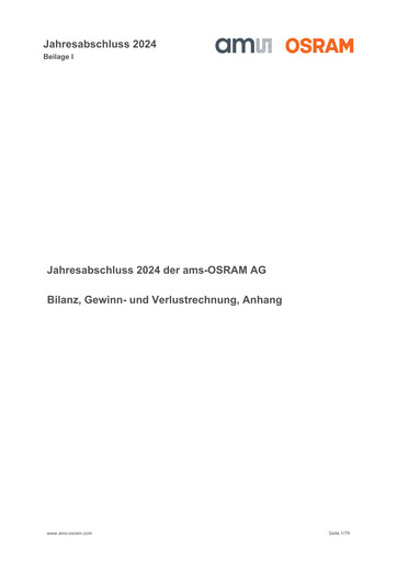 Thumbnail AMS-Osram
 Financial Statement 2024