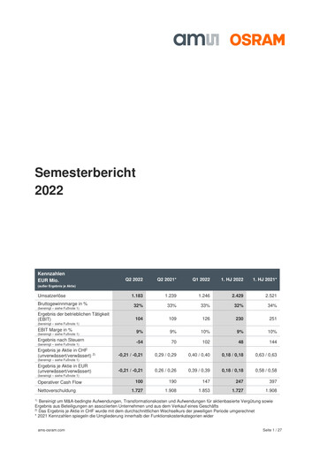 Thumbnail AMS-Osram
 Half-year Report 2022-h1