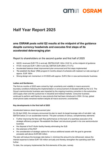 Thumbnail AMS-Osram
 Half-year Report 2025-h1