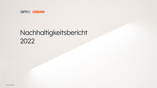 Thumbnail AMS-Osram
 Sustainability Report 2022