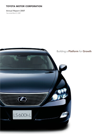 Thumbnail Toyota Annual Report 2007