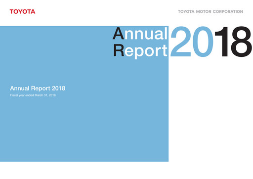 Thumbnail Toyota Annual Report 2018