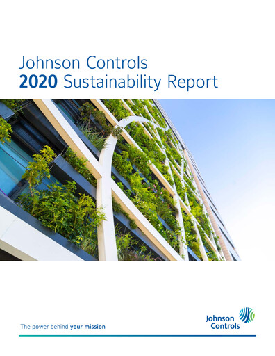 Thumbnail Johnson Controls
 Sustainability Report 2020