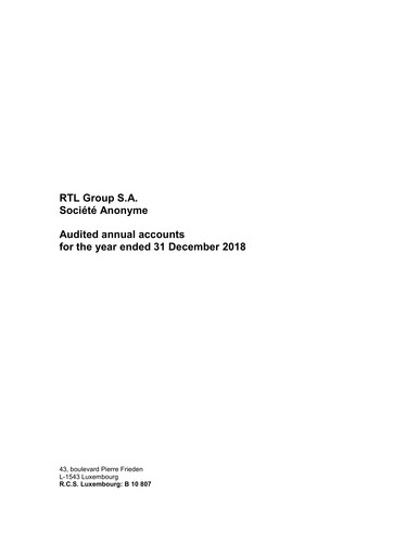 Thumbnail RTL Group
 Financial Statement 2018