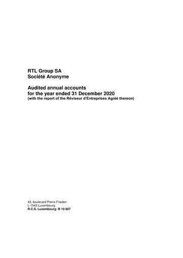 Thumbnail RTL Group
 Financial Statement 2020