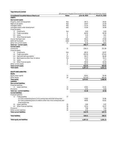 Miniature Tejas Networks
 Rapport trimestriel 2020-q1