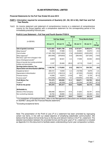 Thumbnail Olam Financial Statement 2014