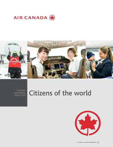 Thumbnail Air Canada Sustainability Report 2015