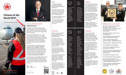 Thumbnail Air Canada Sustainability Report 2017