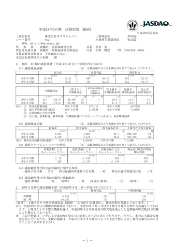 Thumbnail NJ Holdings Financial Statement fy2006