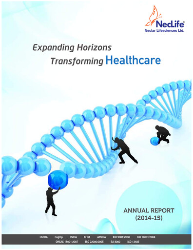 Thumbnail Nectar Lifesciences
 Annual Report 2014-2015