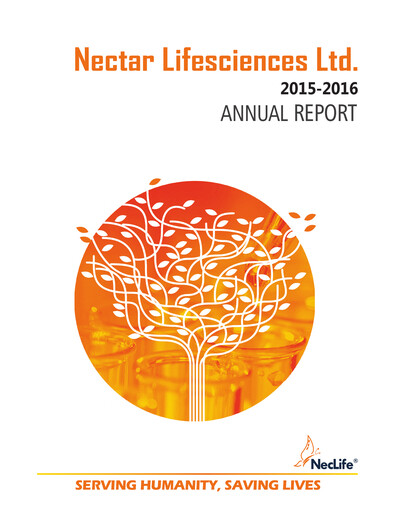 Thumbnail Nectar Lifesciences
 Annual Report 2015-2016