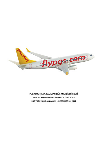 Vorschaubild Pegasus Airlines
 Jahresbericht 2014