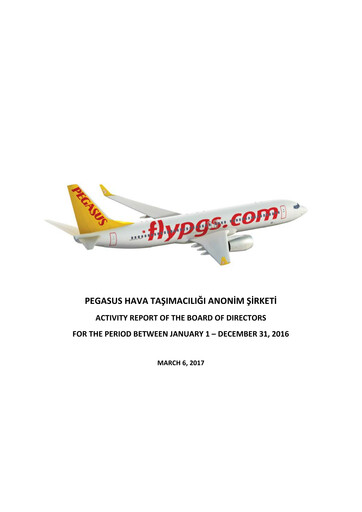 Vorschaubild Pegasus Airlines
 Jahresbericht 2016
