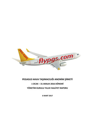 Thumbnail Pegasus Airlines
 Annual Report 2016