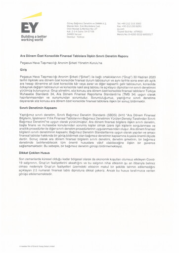 Thumbnail Pegasus Airlines
 Financial Statement 2020-h1