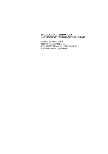 Thumbnail Pegasus Airlines
 Financial Statement 2022