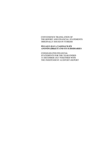 Thumbnail Pegasus Airlines
 Financial Statement 2023