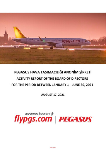 Miniature Pegasus Airlines
 Rapport semestriel 2021-h1