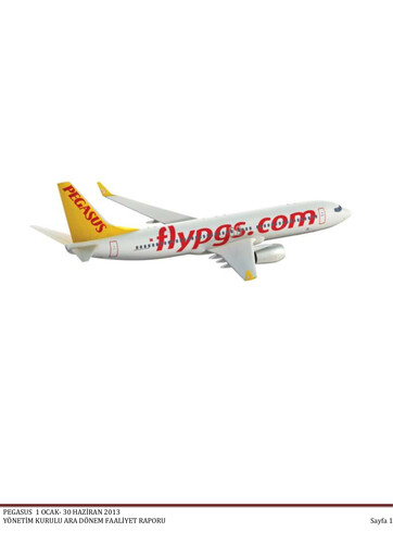 Miniature Pegasus Airlines
 Rapport semestriel 2013-h1