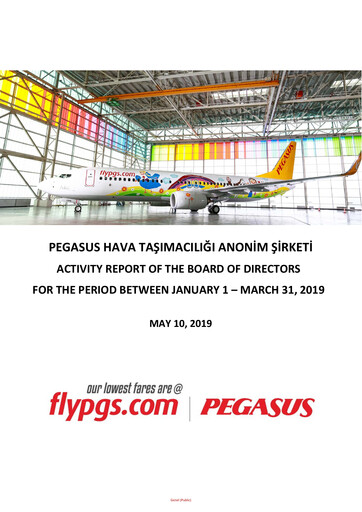 Miniature Pegasus Airlines
 Rapport trimestriel 2019-q1