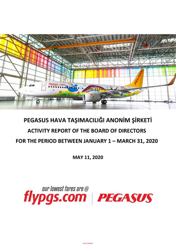 Miniature Pegasus Airlines
 Rapport trimestriel 2020-q1