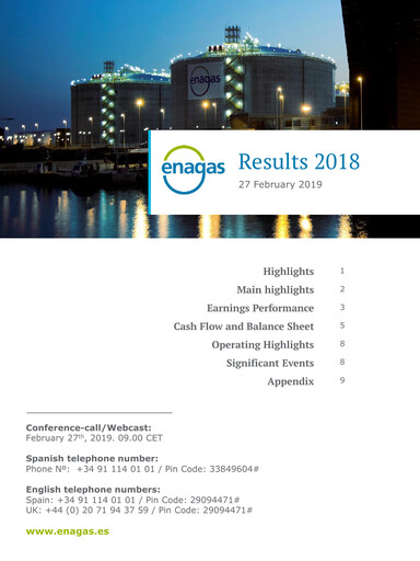 Thumbnail Enagás
 Financial Report 2018