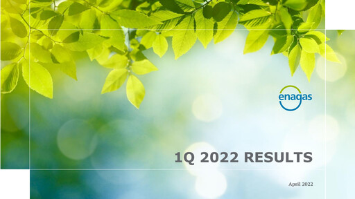 Thumbnail Enagás
 Quarterly Report 2022-q1