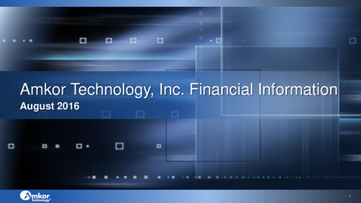 Thumbnail Amkor Technology
 Quarterly Report 2016-q2