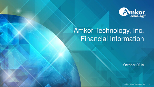 Thumbnail Amkor Technology
 Quarterly Report 2019-q3