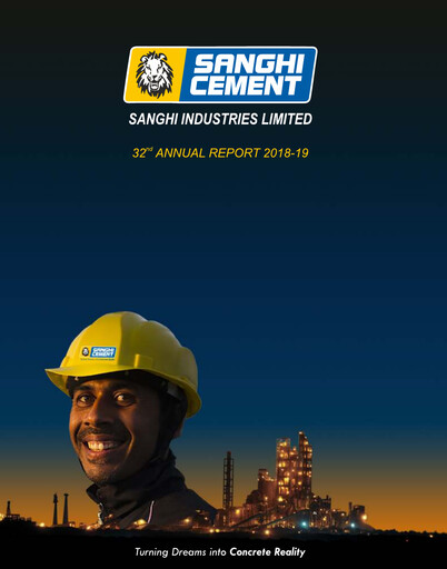 Thumbnail Sanghi Industries
 Annual Report 2018-2019