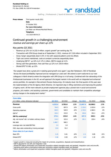 Thumbnail Randstad
 Quarterly Report 2011-q3