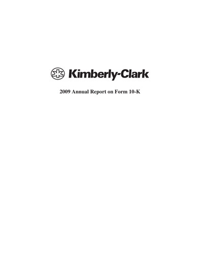 Thumbnail Kimberly-Clark Annual Report 2009