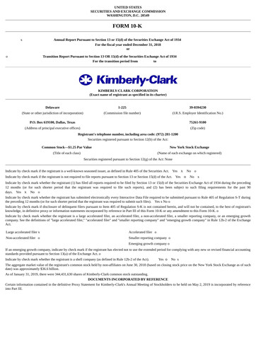 Thumbnail Kimberly-Clark Annual Report 2018