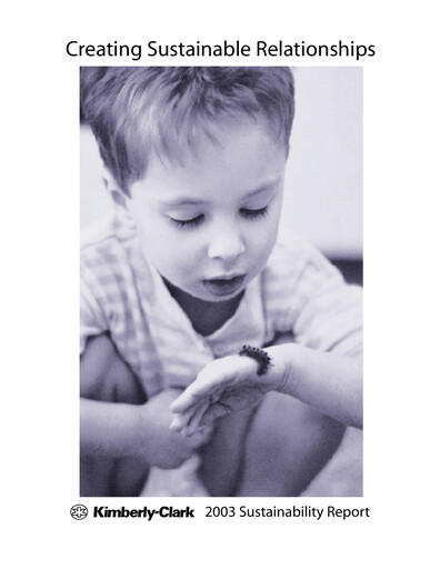 Thumbnail Kimberly-Clark Sustainability Report 2003