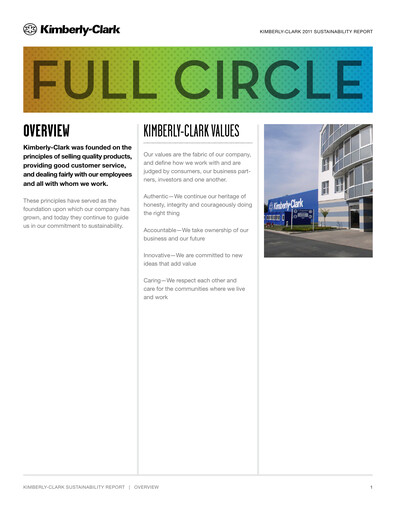 Thumbnail Kimberly-Clark Sustainability Report 2011