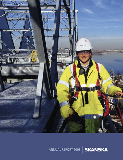 Thumbnail Skanska Annual Report 2003