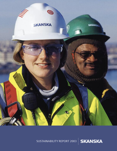 Thumbnail Skanska Sustainability Report 2003