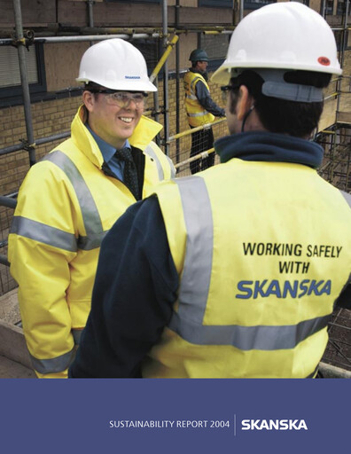 Thumbnail Skanska Sustainability Report 2004
