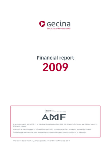 Thumbnail Gecina Financial Report 2009