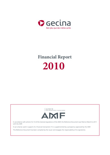 Thumbnail Gecina Financial Report 2010
