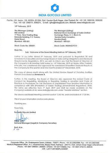Thumbnail India Glycols Quarterly Report 2018-q3